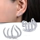thumbnail image 1 of Pendientes curvos de circonita Xihbxyly con incrustaciones de diamantes, 1 of 3