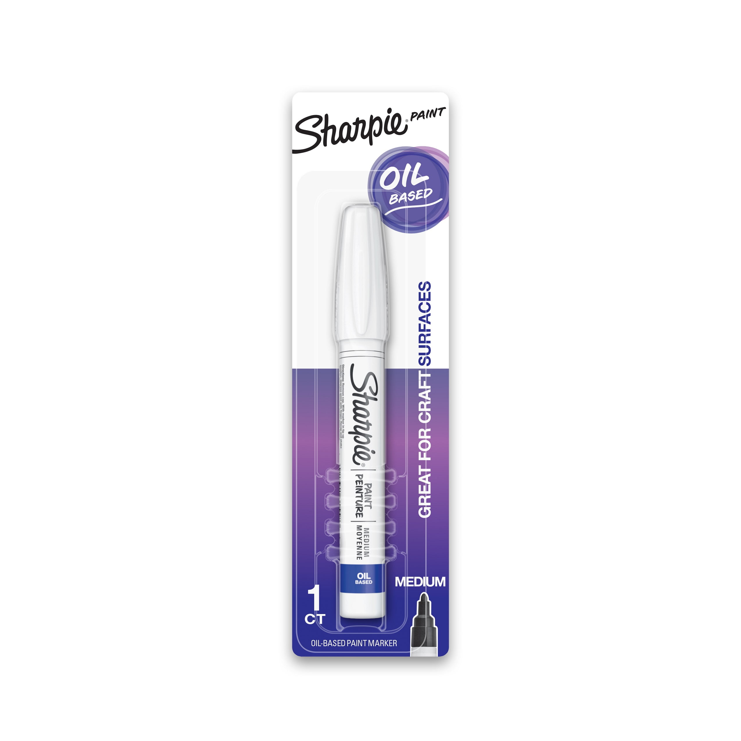 Sharpie Oil-Based Medium Point White Paint Marker, 1 Each