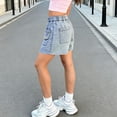 thumbnail image 4 of Gytharion Summer Girls' Jeans Cute Solid Wide Leg Denim Shorts with Pockets Lightweight Casual Outdoor Active Short Pants for Kids, 5-15 Years, 4 of 6
