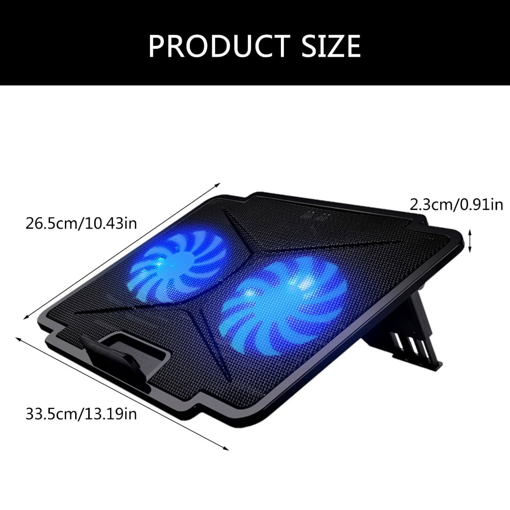 Zorvai LED Gaming Laptop Cooling Pad Laptop Cooling Stand External Cooling Fan Cooling