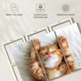 thumbnail image 6 of Elephant Stock Sleepy Kitty Wall Art - Horizontal Multi Panel Canvas - Living Room Wall Decor - Animal Multi Panel - White And Orange Decor - 38" x 24", 6 of 8