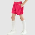 thumbnail image 2 of Akiihool Soccer Shorts Boys Toddler Kid Boy Summer Solid Color Athletic Shorts Quick Dry Soccer Shorts(Hot Pink,5-6 Years), 2 of 6