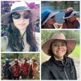 thumbnail image 6 of LQCrafK Women UPF 50 Ponytail Sun Hat Wide Brim UV Protection Foldable Bucket Hat, 6 of 7