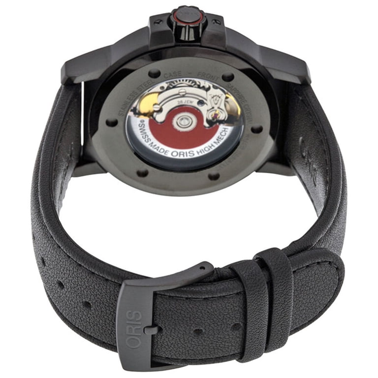 Oris BC3 Advanced Black Dial Leather Strap Men's Watch