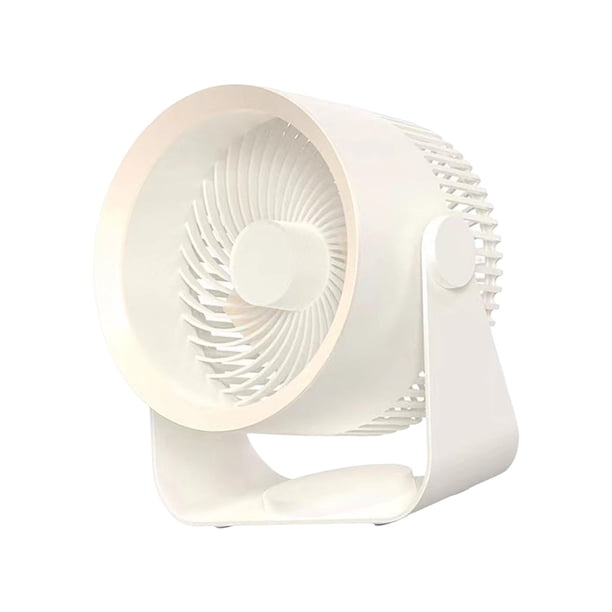 Ventilador de circulación de aire, ventilador eléctrico, ventilador de mesa silencioso con ángulo ajustable degree, ventilador Blanco Recargable
