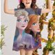 thumbnail image 1 of 2M a 12Y Disney niños niñas adolescentes verano Anna Elsa vestido Jasmine vestido 2022 niños ropa 3D moda hermanas Floral Baby5T Gao Jinjia LED, 1 of 2
