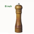 thumbnail image 3 of Pepper Spice Salt Mill Shaker Grinder Solid Wood Pepper Grinder with Adjustable Grinder 5 Inch 8 Inch 10 Inch, 3 of 8