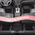 thumbnail image 2 of Carbella Diamond Bling Car Mats 4-Piece Set, Shiny Rhinestone Crystal Carpet Car Floor Mats, Two-Tone Floor Mats for Cars, Cute Automotive Interior Car Accessories for Women (Purple), 2 of 10