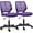 Purple, variant on Yaheetech 2pcs Adjustable Armless Office Chair Mid Back Swivel Chair , Black
