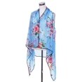 thumbnail image 2 of TrendsBlue Chiffon Artistic Floral Sheer Kimono Wrap Vest Beach Cover Up, 2 of 4