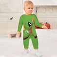 thumbnail image 3 of Looney Tunes Marvin The Martian Baby Long Sleeve Footless, Infant Playsuit Romper Jumpsuits for Boys Girls, 3 of 8