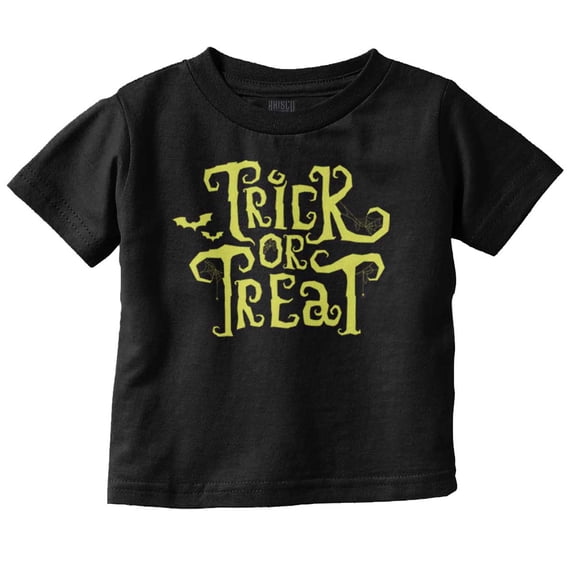 Spooky Halloween Trick or Treat Toddler Boy Girl T Shirt Infant Toddler Brisco Brands 6M