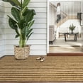 thumbnail image 5 of BESTVUE Runner Rug Outdoor Non Slips Carpet Runners Indoor Utility Area Rugs Mat for Kitchen Hallway Entryway Garage with Rubber Backing Striped Brown 4ft x 15ft, 5 of 7