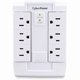 thumbnail image 1 of Protector contra sobretensiones CyberPower CSB600WS Regleta de pared 900 J, 1 of 6