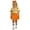 E22 Orange, variant on Likimi Children Girls Four Piece Set Button Down Lapel Cartoon Print Short Sleeve Shirts With Skirts Socks 4Pcs Performance For Stage Shows Comfort Casual Outfit Set Yellow Size 13-14 Years