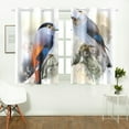 thumbnail image 2 of MKHERT Two Birds Window Curtain Kitchen Curtains Window Treatments 26x39 inch,Set of 2, 2 of 3