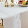 thumbnail image 5 of Inosoo Faux Linen Textured Rectangle Tablecloth - 60 x 84 inch Waterproof & Machine Washable Linen-Look Cloth Table Cover, White, 5 of 14
