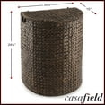 thumbnail image 7 of Casafield Half Moon Laundry Hamper with Lid and Removable Liner Bag - Espresso Dark Brown, Woven Water Hyacinth Laundry Basket Sorter for Clothes, 7 of 7