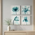thumbnail image 4 of Artiluxy Teal Botanical Wall Art Set of 4, 12x12 Floral Decor, 4 of 7