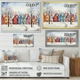 thumbnail image 4 of Designart "Multicolor Winter Cityscape II" Landscapes Framed Wall Art Decor - Traditional Colorful Winter Landscape Bedroom Framed Canvas Wall Art, 4 of 6