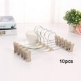thumbnail image 1 of 10pcs Plastic Clothes Hangers with 2-Adjustable Clips Jeans Hanger Skirt Hanger, 1 of 2