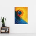 thumbnail image 4 of Artery8 Concentric Circles Yellow Orange Blue Abstract For Living Room Extra Large XL Wall Art Poster Print, 4 of 5
