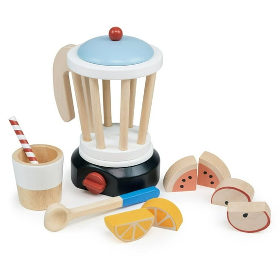 Mentari Toys - Smoothie Maker - Wooden Fruity Blender Toy Set for Pretend Cooking - Learning Role Play to Make a Healthy Shake - Age 3