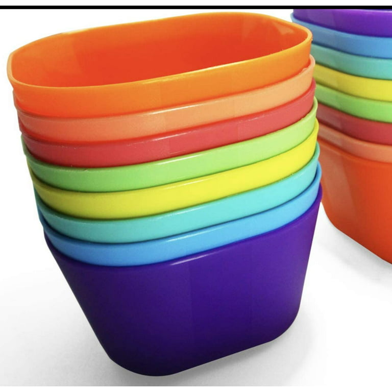Klickpick Home 10 inch Plastic Bowls Set of 6 - 64 Ounce (2 Liter) Capacity Extra Large Cereal Salad Serving Mixing Bowl Microwave Dishwasher Safe
