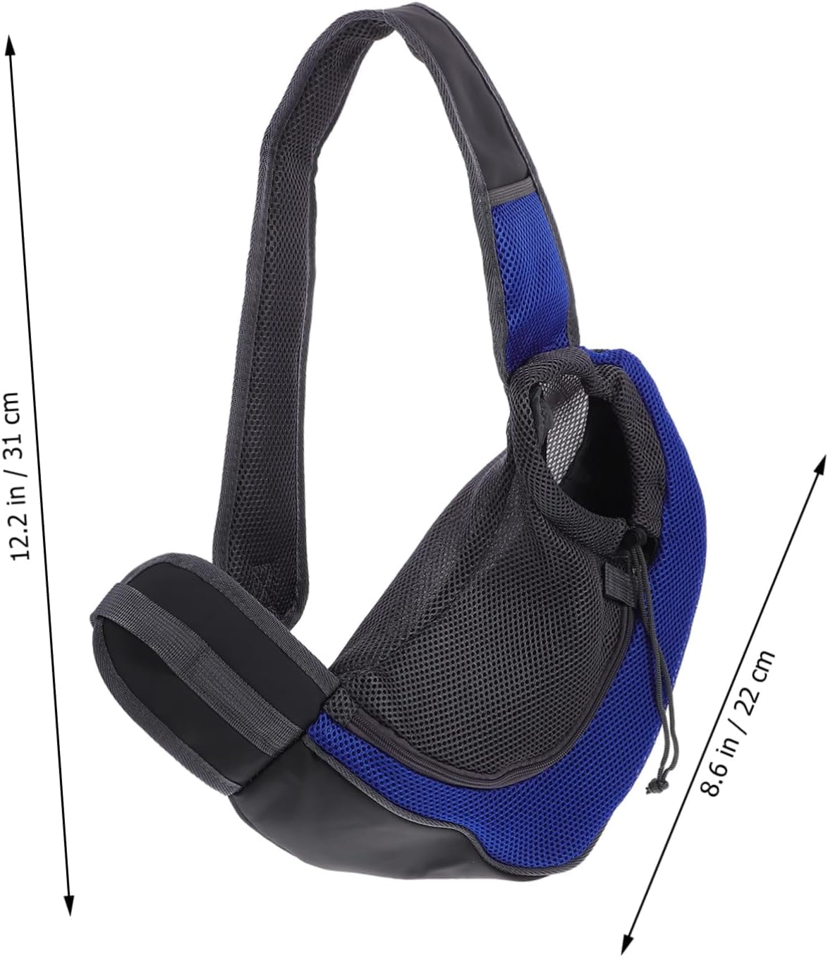 Zoowhale Elegant Single Shoulder Bag Pet Carriers Cross-Body Bag for Dogs Cats Dog Carriers for Small Pet Supplies Polyester Dark