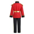 thumbnail image 4 of FYMNSI Boy Prince Costume Carnival Cosplay Fancy Dress Up Medieval Royal Prince King Knight Outfits Top Pants Crown Scepter Set 10-12 Years Black Red Scepter, 4 of 8