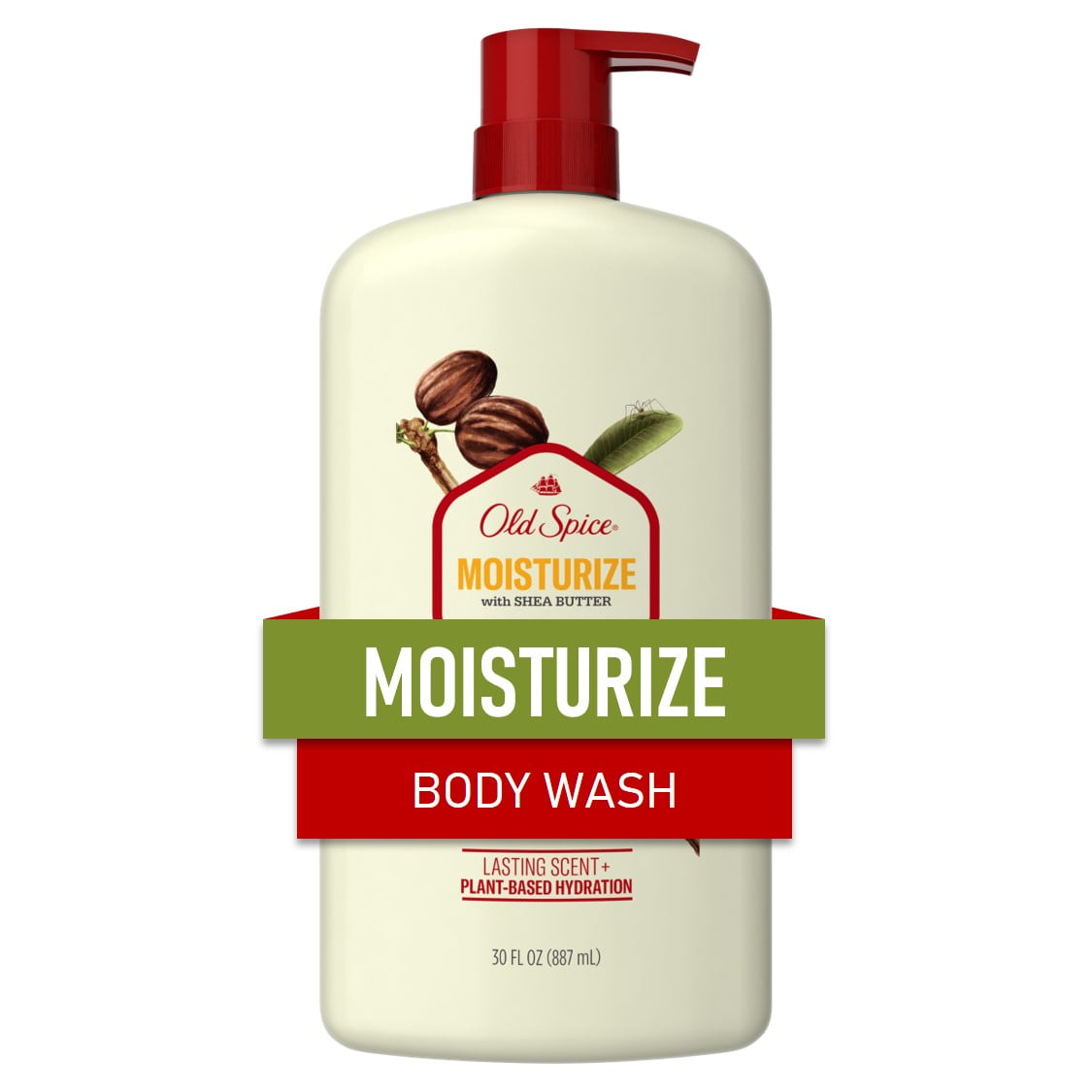 Old Spice Men's Body Wash Moisturize with Shea Butter, 30 oz