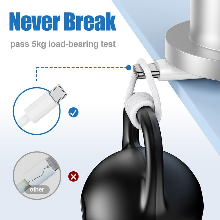Jiunai 6ft USB C Cable 240W Fast Charging & Data Transfer Right Angle Cord