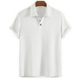 thumbnail image 2 of cfhntfmh Summer Henley Shirts for Men Collared Athletic T-Shirts Tops Basic Solid Color Short Sleeve Button up Tees, 2 of 7