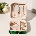 thumbnail image 6 of St. Patrick's Day Travel Portable Square Necklace Organizer Jewelry Box Earring Holder for Girls and Women - Store Rings, Earrings, Necklaces, Bracelets, and More, 6 of 6