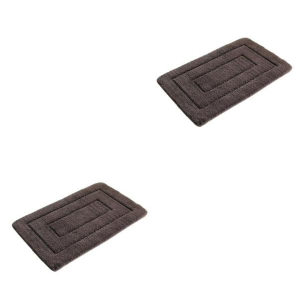 Yuarrent Alfombrilla lavable a máquina para una fácil limpieza y antideslizante baño baño absorción de agua antideslizante Café 40x60CM 2piezas