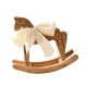 thumbnail image 5 of Estatua de caballo mecedor para temporada navideña, única con cinta, figura de caballo de madera Cinta Blanca, 5 of 9