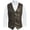 Brown, variant on Men's 5 Button Faux Leather Vest