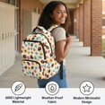 thumbnail image 5 of Yspwyqan Ladybug School Backpack for Kids Girls, 17" Multi-Pocket Backpack Fits 15.6 Laptop, Daisy Floral Lightweight Bookbag with Front Pocket for Elementary Middle School Supplies, 5 of 7
