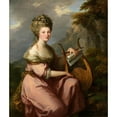 thumbnail image 2 of Angelica Kauffmann 12x14 Gold Ornate Wood Frame and Double Matted Museum Art Print Titled - Portrait of Sarah Harrop (Mrs. Bates) as a Muse (1780-1781), 2 of 4