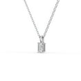 thumbnail image 2 of 0.75 Carat Emerald Cut Lab Grown Diamond Solitaire Pendant With Bail Setting in 14K White Gold, 2 of 5