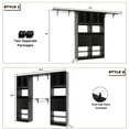 thumbnail image 2 of iSunirm 5FT Closet System with 2 Sets, 120'' Walk in Closet with 4 Drawers & Doors, Heavy Duty Closet Organizer with 2 Hanging Rods, Wardrobe Closet Clothing Rack, Load 1200+LBS, Black, 2 of 6
