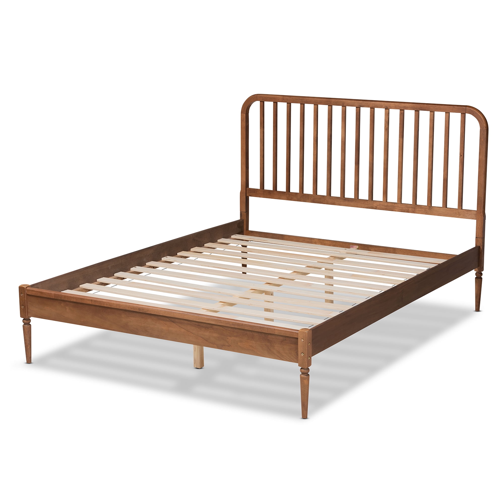 Baxton Studio Neilan Modern and Contemporary Walnut Brown Finished Wood Full Size Platform Bed