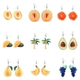 thumbnail image 2 of EeaseMX 1 par de pendientes colgantes de acrílico para mujer, delicados y creativos, color verde (aguacate)., 2 of 7