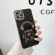 thumbnail image 1 of 3D Nuevo Astronauta Soporte Plateado Funda De Teléfono Para iPhone 11 12 13 14 Pro Max Cámara Lente Protección Silicona, 1 of 4