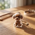 thumbnail image 6 of Dog Hair Storage Keychain, Clear Puppy Shaped Pet Fur Keepsake Capsule Pendant, Portable Pet Hair Memorial Holder Key Ring, Sentimental Gift for Dog Lovers, 6 of 8