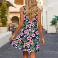 thumbnail image 4 of Livrdious Floral Dresses for Women Summer Boho V Neck Sleeveless Tank Dress with Pockets, A-Line Loose Fit Swing Sundress Casual Beach Vacation, 4 of 6