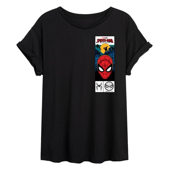 Spider-Man: Brand New Day - Tag Box - Juniors Oversized Graphic T-Shirt