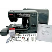 Janome HD-5000 Black Edition Heavy-Duty Sewing Machine with Aluminum Body, 18 Stitches, Free Arm, and Built-In Needle Threader
