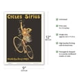 thumbnail image 2 of Sirius Bicycles (Cycles Sirius) - Paris France - Vintage French Advertising Poster by Henri Boulanger c.1899 - Master Art Print (Unframed) 9in x 12in, 2 of 4