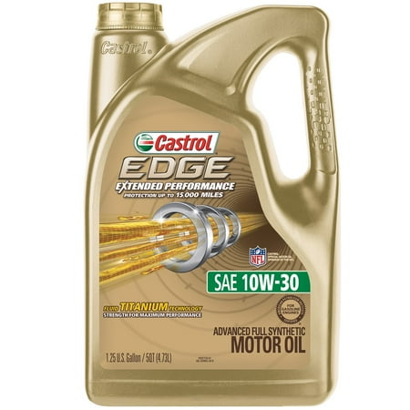 - Castrol EDGE Extended Performance 10W-30 Advanced Full Synthetic Motor Oil, 5 QT